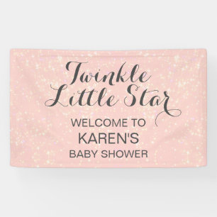 Twinkle Little Star Blush Pink Baby shower Spandoek