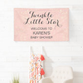 Twinkle Little Star Blush Roze Baby shower Spandoek (Insitu)