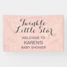 Twinkle Little Star Blush Roze Baby shower