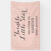 Twinkle Little Star Blush Roze Baby shower Spandoek (Verticaal)