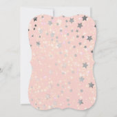 Twinkle Little Star Blush Roze Meisjes Baby shower Kaart (Achterkant)