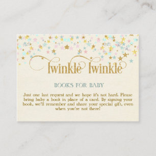 Twinkle Little Star Boeken voor Baby Verzoekkaart Informatiekaartje