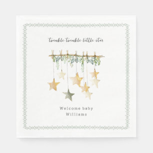 Twinkle Little Star Boho Botanische Baby Shower Servet