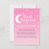Twinkle Little Star Book Request with geem in roze Kaart (Voorkant)