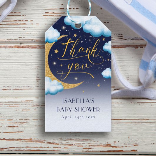 Twinkle Little Star Boy Baby shower Dank u Cadeaulabel