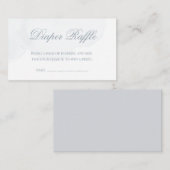 Twinkle Little Star Boy Baby shower Diaper Raffle Informatiekaartje (Voorkant / Achterkant)