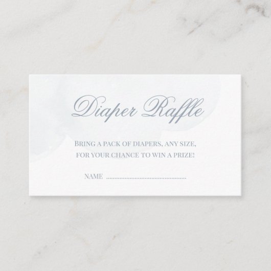 Twinkle Little Star Boy Baby shower Diaper Raffle Informatiekaartje (Voorkant)