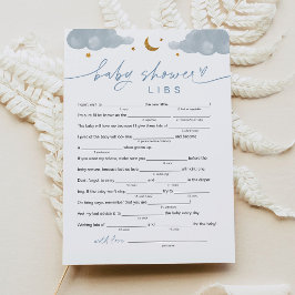 Twinkle Little Star Boy Baby shower Libs Game Kaar Kaart