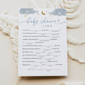 Twinkle Little Star Boy Baby shower Libs Game Kaar Kaart