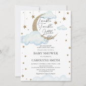 Twinkle Little Star Boy Baby shower Uitnodiging (Voorkant)