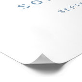 Twinkle Little Star Boy Baby shower Welkom Poster (Hoek)