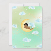 Twinkle Little Star Brown Tan Baby shower Neutral Kaart (Achterkant)