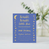 Twinkle Little Star Budget Baby shower Invitation (Staand voorkant)