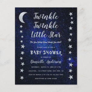 Twinkle Little Star Budget Baby Shower Uitnodiging