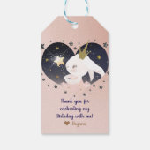 Twinkle Little Star Bunny Rabbit Peach Baby shower Cadeaulabel (Achterkant)