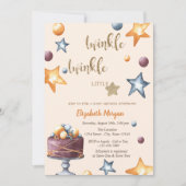 Twinkle Little Star Cake Stars Baby shower Kaart (Voorkant)