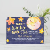 Twinkle Little Star Celestial Kids Birthday Party Kaart (Staand voorkant)