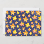 Twinkle Little Star Celestial Kids Birthday Party Kaart (Achterkant)