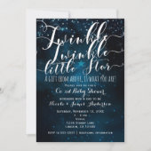 Twinkle Little Star Celestial Starry Baby shower Kaart (Voorkant)