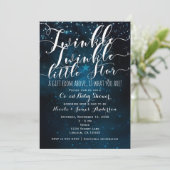 Twinkle Little Star Celestial Starry Baby shower Kaart (Staand voorkant)
