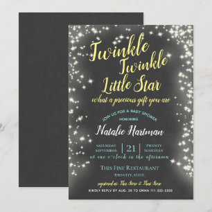 Twinkle Little Star Chalkboard Sparkle Kaart