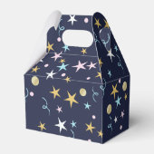 Twinkle Little Star Confetti & Blauw Baby shower Bedankdoosjes (Achterkant)
