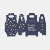 Twinkle Little Star Confetti & Blauw Baby shower Bedankdoosjes (Uitgevouwen)