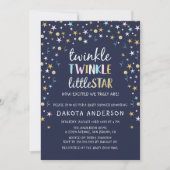 Twinkle Little Star Confetti & Blue Baby shower Kaart (Voorkant)