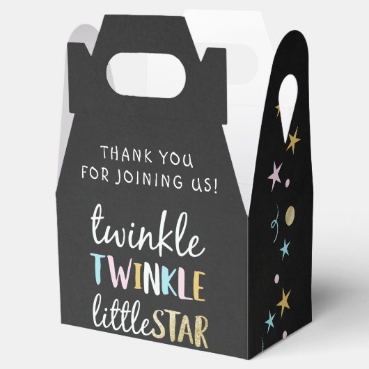 Twinkle Little Star Confetti & Chalk Baby shower Bedankdoosjes (Geopend)