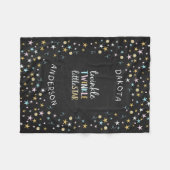 Twinkle Little Star Confetti & Chalk Baby shower Fleece Deken (Voorkant (Horizontaal))