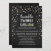 Twinkle Little Star Confetti & Chalk Baby shower Kaart (Voorkant / Achterkant)