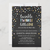 Twinkle Little Star Confetti & Chalk Baby shower Magnetische Uitnodiging (Voorkant)
