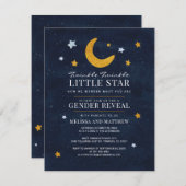 Twinkle Little Star Couples Baby Gender onthulling Kaart (Voorkant / Achterkant)