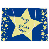 Twinkle Little Star Cute 1st Birthday Party Theme Groot Cadeauzakje (Achterkant)