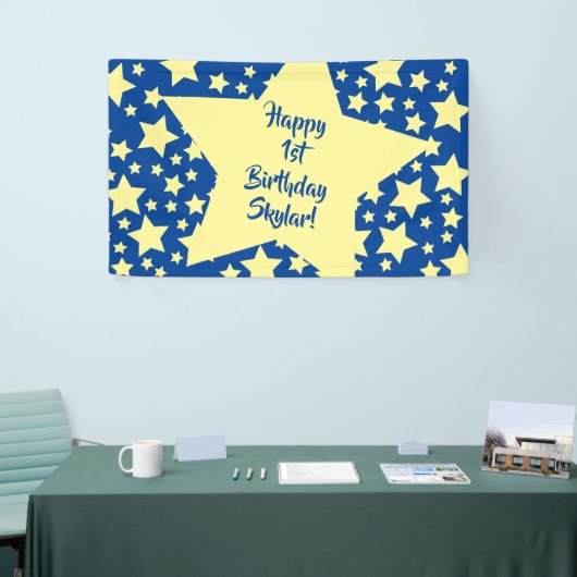 Twinkle Little Star Cute 1st Birthday Party Theme Spandoek (Beurs)