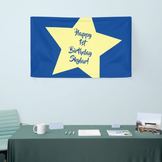 Twinkle Little Star Cute 1st Birthday Party Theme Spandoek (Beurs)