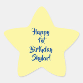 Twinkle Little Star Cute 1st Birthday Party Theme Ster Sticker