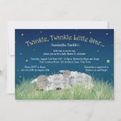 Twinkle Little Star Cute Sheep Baby shower Kaart (Voorkant)