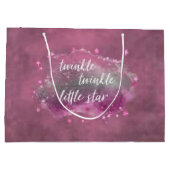 Twinkle Little Star | Dusty Mauve Pink Grey Groot Cadeauzakje (Achterkant)