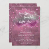 Twinkle Little Star | Dusty Mauve Pink Grey Kaart (Voorkant / Achterkant)