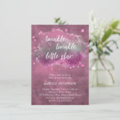 Twinkle Little Star | Dusty Mauve Pink Grey Kaart (Staand voorkant)