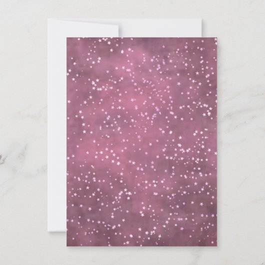 Twinkle Little Star | Dusty Mauve Pink Grey Kaart (Achterkant)