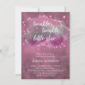 Twinkle Little Star | Dusty Mauve Pink Grey Kaart (Voorkant)