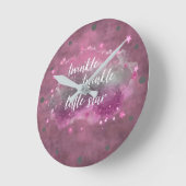 Twinkle Little Star | Dusty Mauve Pink Grey Ronde Klok (Hoek)