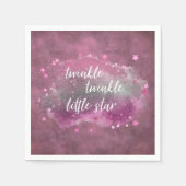 Twinkle Little Star | Dusty Mauve Pink Grey Servet (Voorkant)