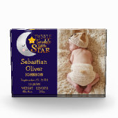 Twinkle Little Star Eenvoudige geboorte aankondigi Fotoblokken (Voorkant)