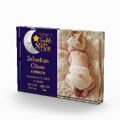 Twinkle Little Star Eenvoudige geboorte aankondigi Fotoblokken (Rechts)