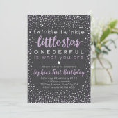 Twinkle Little Star | Eerste uitnodiging (Staand voorkant)