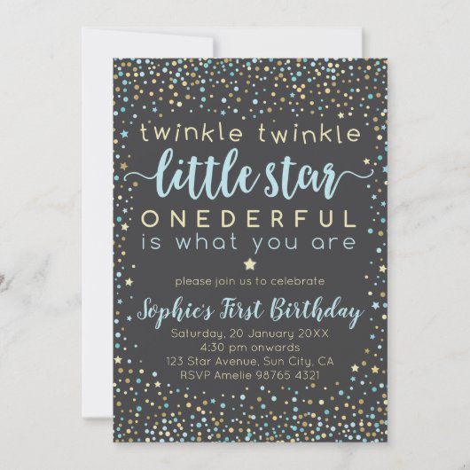 Twinkle Little Star | Eerste uitnodiging (Voorkant)