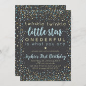 Twinkle Little Star | Eerste uitnodiging (Voorkant / Achterkant)